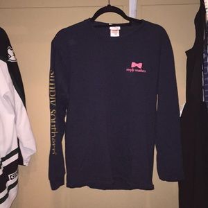 Simply southern navy blue top